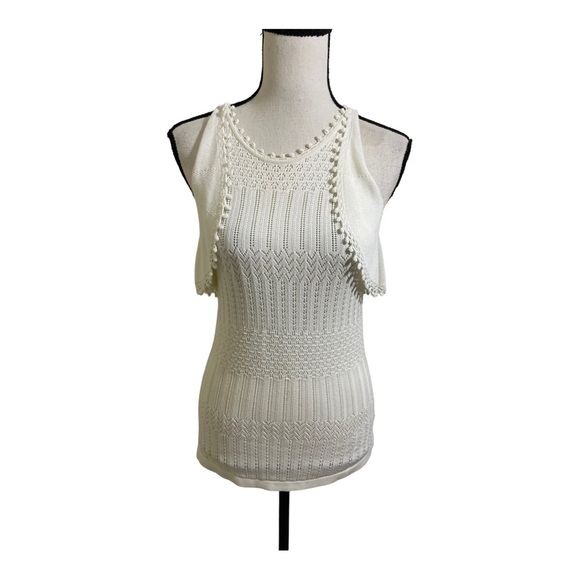 Jonathan Simkhai womens knit top. Modal cotton. Sleeveless. Cream color Small - Picture 2 of 12